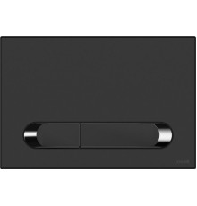Кнопка смыва Cersanit Estetica 64112 черная матовая, рамка хром
