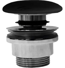 Донный клапан для раковины GSI PVC26 черный матовый